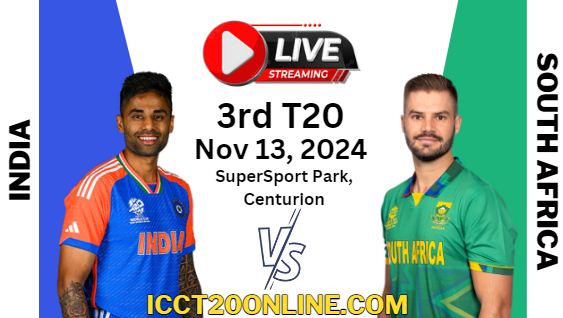 [3rd-T20] South Africa Vs India Cricket Live Stream 2024